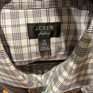 J. Crew Gray And White Plaid Men's Shirt